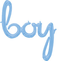 Palloncino foil boy blu pastello 73cm x 3.81m