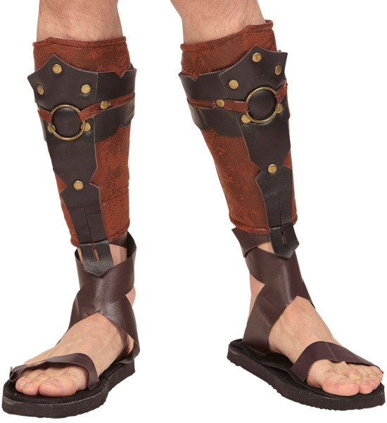 Roman leg warmers leather look