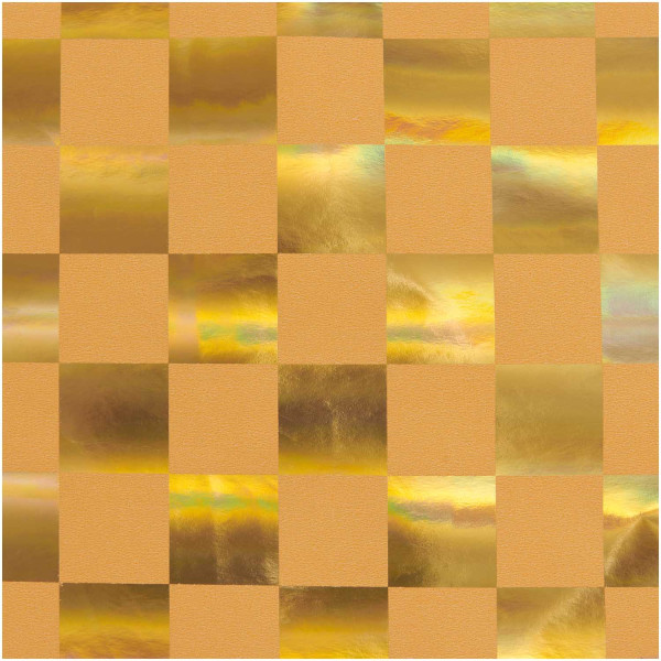 Geschenkpapier Kariert Orange-Gold 2m x 70cm 3