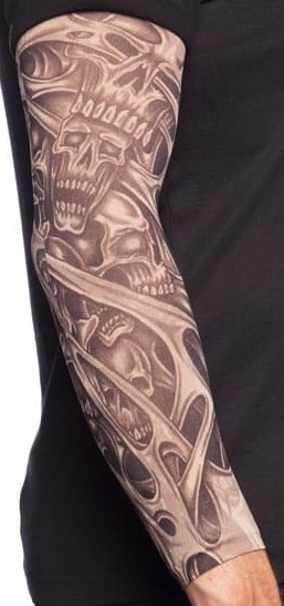 Splash czaszki rękawa tatuażu 2