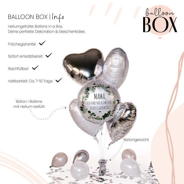 Heliumballon in der Box Mama Du bist großartig! 3