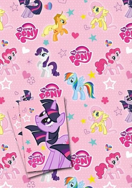 2 sheets of My Little Pony wrapping paper