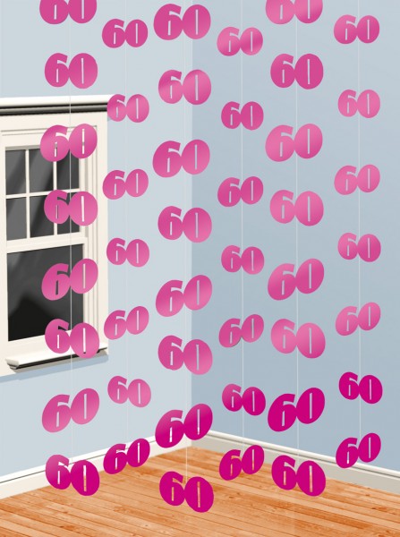 60th Celebration Hängedekoration Pink 210cm