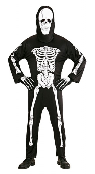 Czarny garnitur-szkielet dla mężczyzn