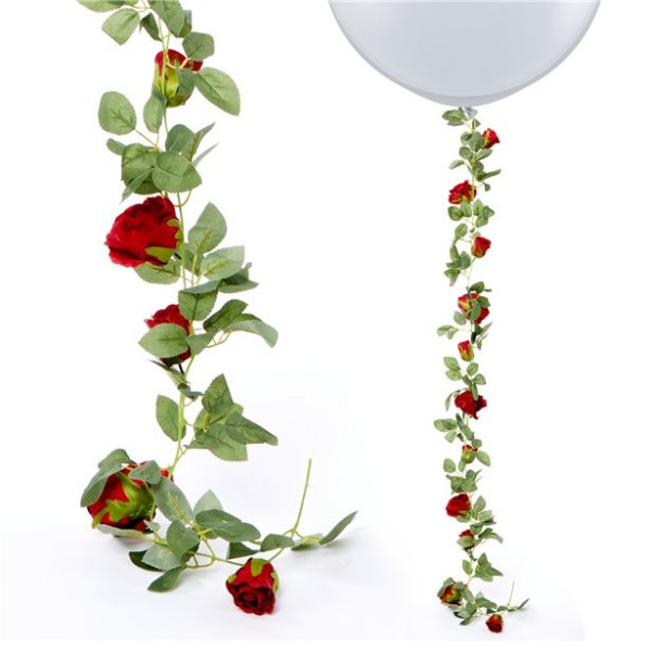 Girlanda z czerwonych róż 1,75m