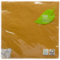 20 Golden Eco napkins 33cm