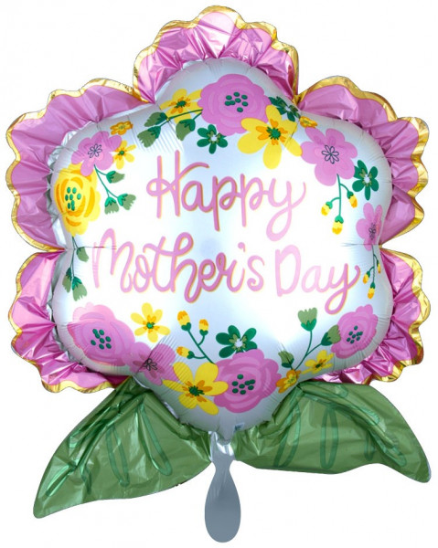 Happy Mothers Day blomster folie ballon 68cm