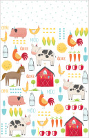 Happy Farm Life tablecloth 1.37 x 2.59m