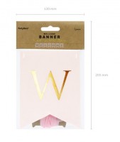 Preview: DIY Welcome garland pink 95cm