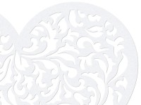Anteprima: 10 cuori decorazione bianco perla 13,5 x 11,5cm