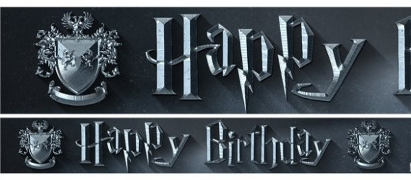 3 papierowe banery Harry Potter 1 mx 13,5 cm