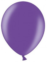 10 Partystar metalliske balloner lilla 30 cm