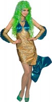 Voorvertoning: Adriatisch zeemeermin kostuum in goud en blauw
