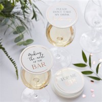 Preview: 12 labeled glass coasters