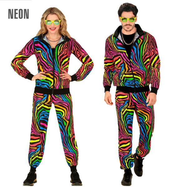 Neonowy dres Rainbow Zebra unisex