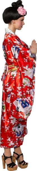 Asia kimono traje de geisha rojo