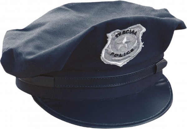 Casquette d'uniforme de police pour adultes