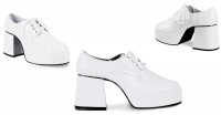Preview: White disco patent leather platform shoes