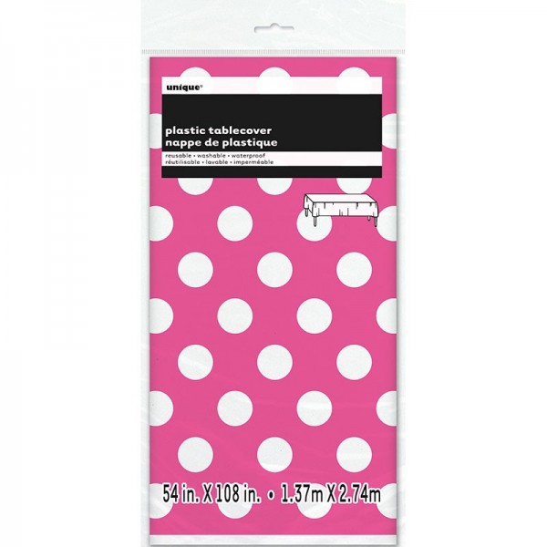 Party tablecloth Tiana pink dotted 137 x 274cm 2