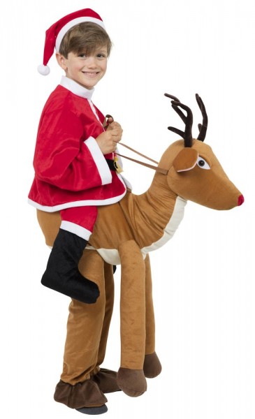 Santa Claus on tour piggyback costume for kids
