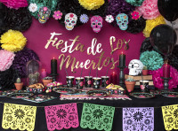 Preview: Day of the Dead Garland Gold 1.6m x 22cm