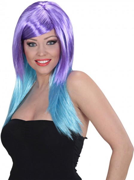Purple-blue party wig Melody