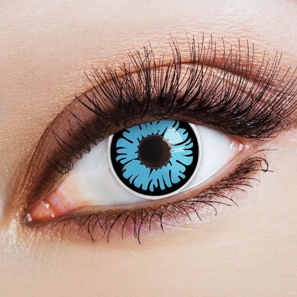 Light blue annual contact lens