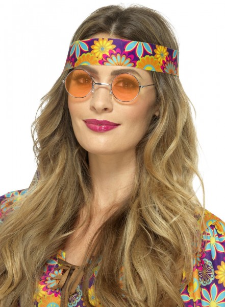 Iconic hippie glasses orange