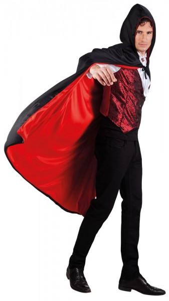 Klassieke rode zwarte cape 170 cm 3