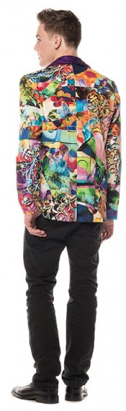 Farverig Flower Power Party-jakke til mænd 3