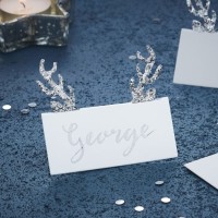 10 Frosty Christmas Reneer Place Cards