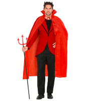 Förhandsgranskning: Halloween cape devil i rött 130cm
