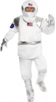 Oversigt: Hvid astronaut kostume til mænd