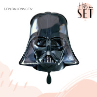 Vorschau: Darth Vader Ballonbouquet-Set mit Heliumbehälter