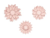 3 pink DIY decorative flowers Bloomingville