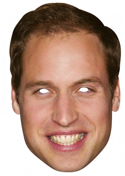 Kartonnen masker van kroonprins William
