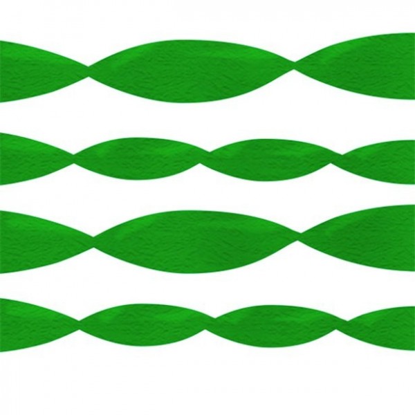 Grüne Krepppapier Luftschlange 1,52m