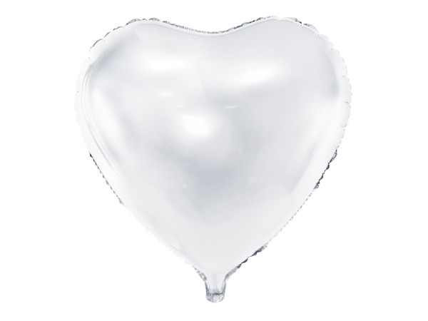 Ballon aluminium Herzilein blanc 61cm