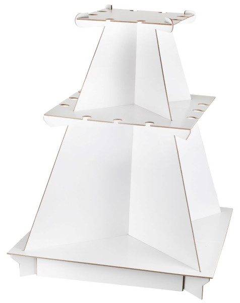 Weiße XL Getränkepyramide 79cm