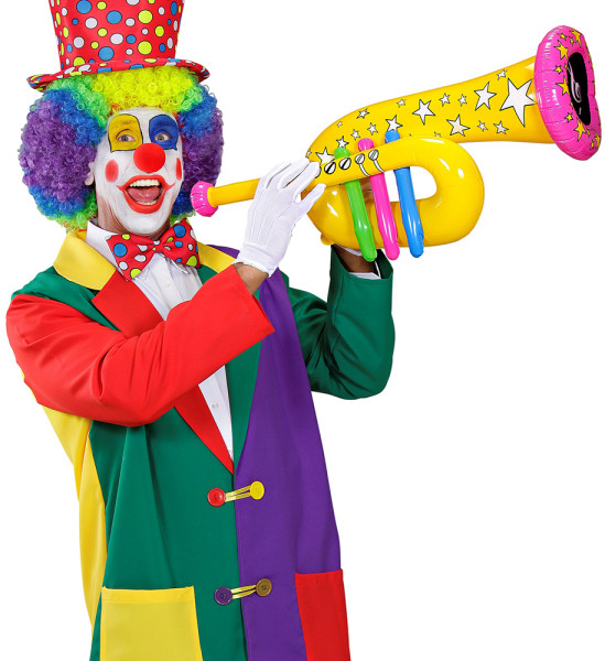 Bunte Aufblasbare Clown Trompete 63cm 4