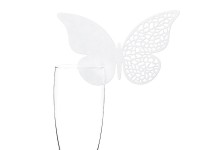 Aperçu: 10 sous-verres en papier Poinçon papillon blanc
