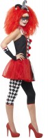 Preview: Harlequin ladies costume red white