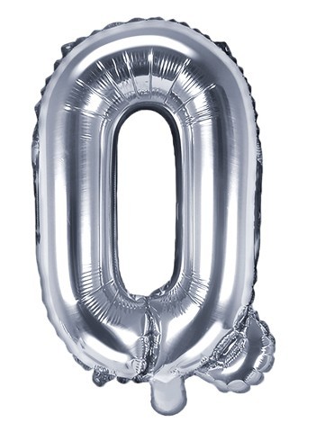 Folieballon Q zilver 35cm