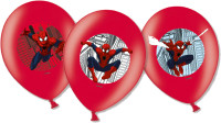 6 Spiderman In Action ballonnen 27,5 cm