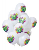 7th birthday 12 latex balloons Color Splash