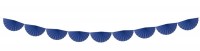 Voorvertoning: Rozet slinger Daphne donkerblauw 3m x 30cm