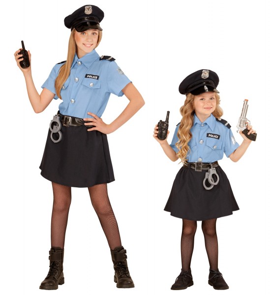 Politi pige barn kostum