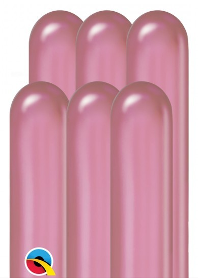 100 metalicznych balonów modelarskich fioletoworóżowy 1,5 m