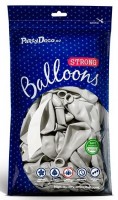 Vorschau: 100 Partystar metallic Ballons silber 23cm