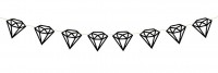 Anteprima: Ghirlanda di carta con diamanti 10 cm